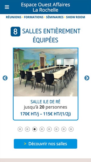 Site internet Espace Ouest affaires développement et intégration avec Wordpress