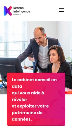 Site internet Kereon Intelligence développement et intégration avec Wordpress